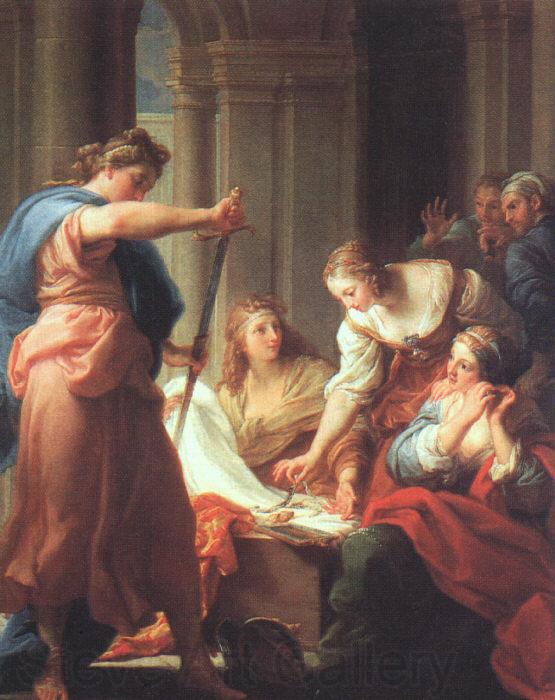 BATONI, Pompeo Achilles at the Court of Lycomedes Spain oil painting art